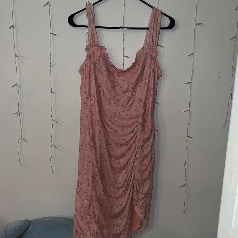 SHEIN Pink Curve Dress